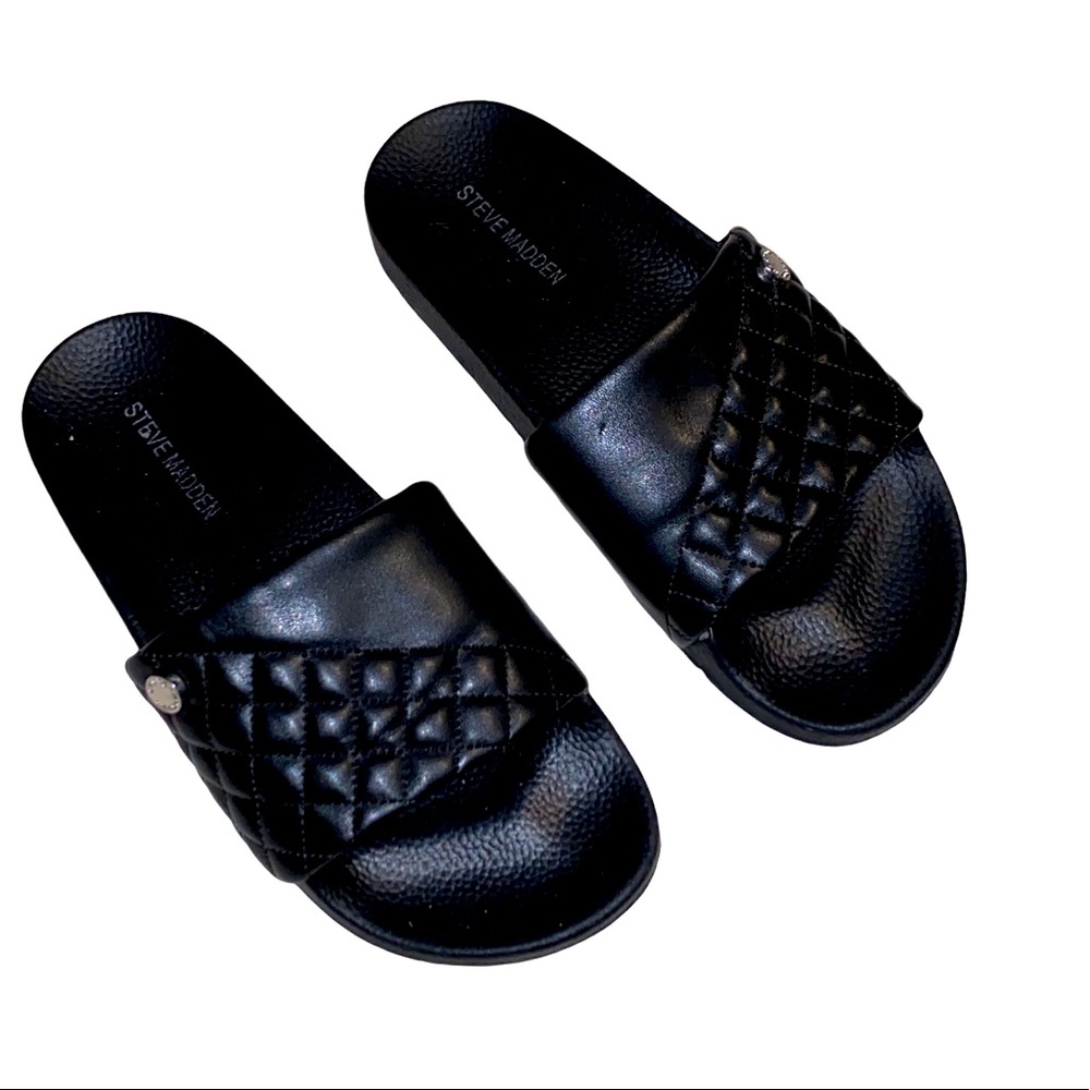 STEVE MADDEN Black Women's Slides EUC